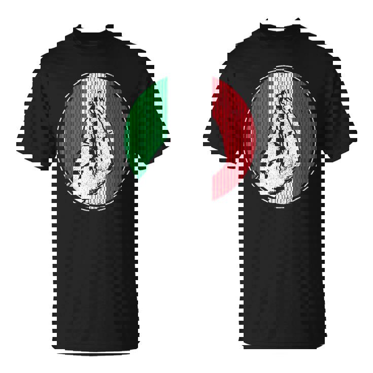 Italy Italian Funny Hand Gesture Flag Pride Fan Soccer Gift Unisex T-Shirt