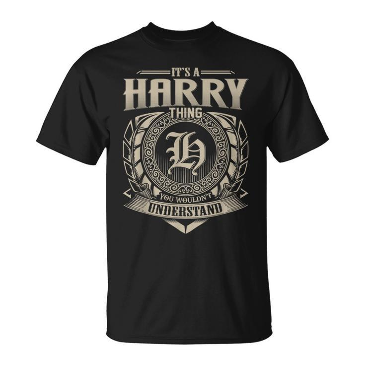 It's A Harry Thing You Wouldn't Understand Name Vintage T-Shirt