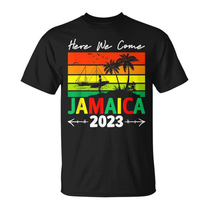 Jamaica Here We Come Matching Family 2023 Dream Vacation  Unisex T-Shirt