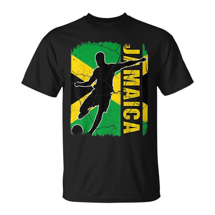 Jamaican Soccer Team Jamaica Flag Jersey Football Fans Unisex T-Shirt