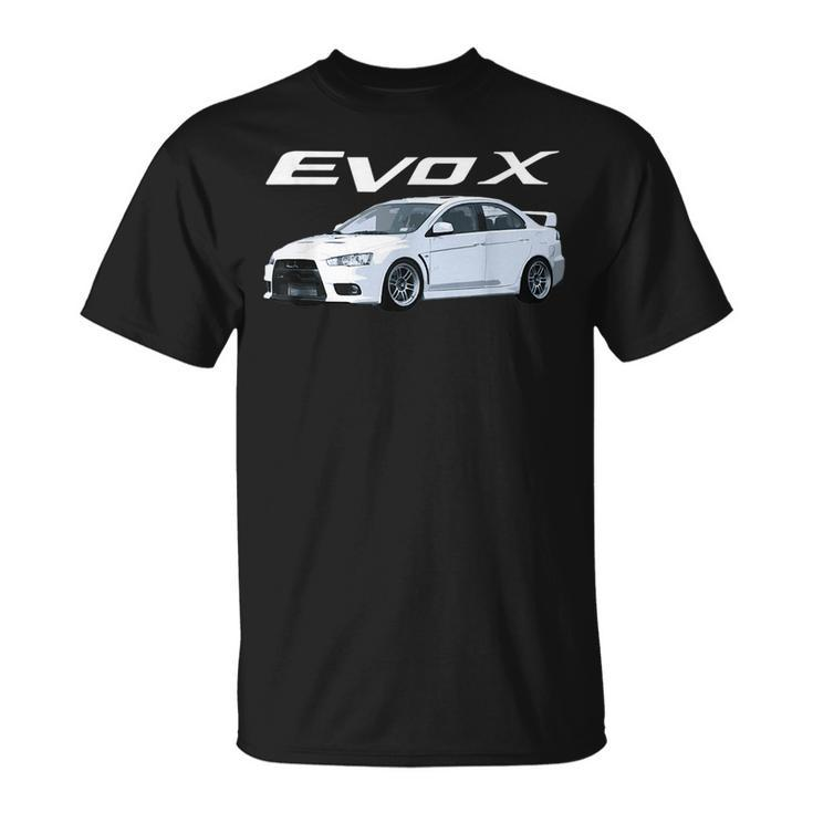 Jdm Car Evo X White Rpf1 Unisex T-Shirt
