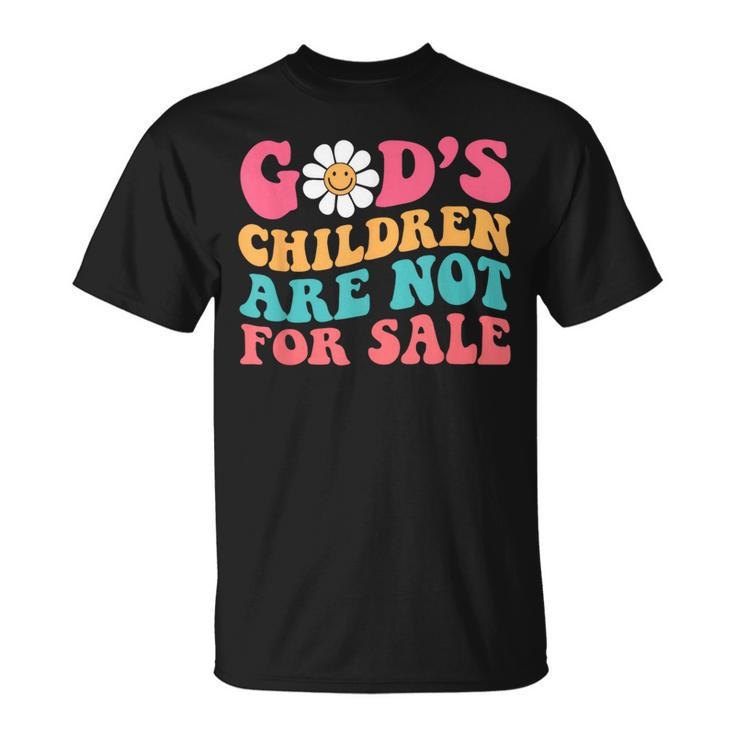Jesus Christ Gods Children Are Not For Sale Christian Faith  Faith Funny Gifts Unisex T-Shirt