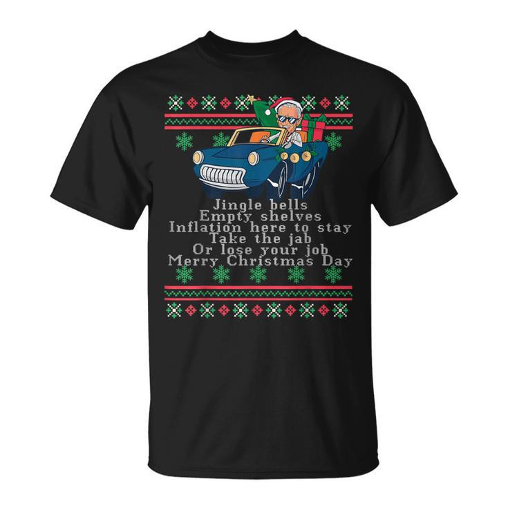 Jingle Joe Biden Santa Trump Ugly Christmas Sweater T-Shirt