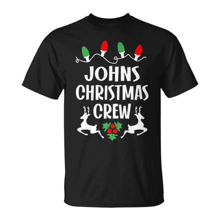 Johns Name Gift Christmas Crew Johns Unisex T-Shirt