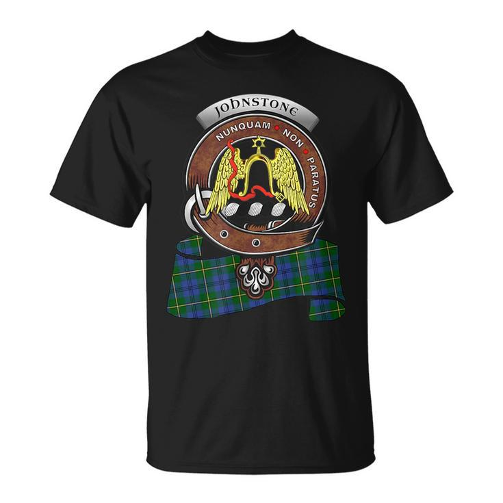 Johnstone Clan Badge & Tartan Unisex T-Shirt