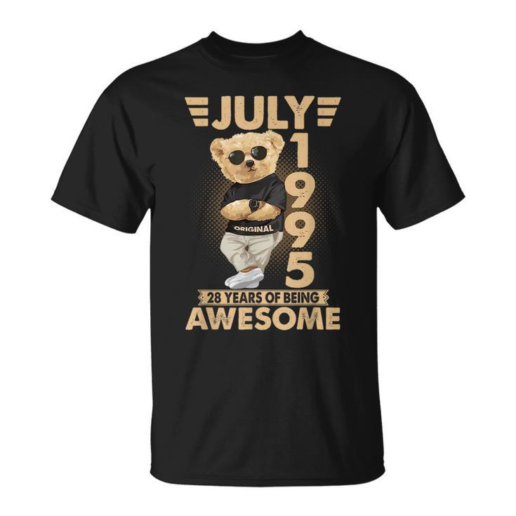 July 1995 28Th Birthday 2023 28 Years Of Being Awesome Unisex T-Shirt