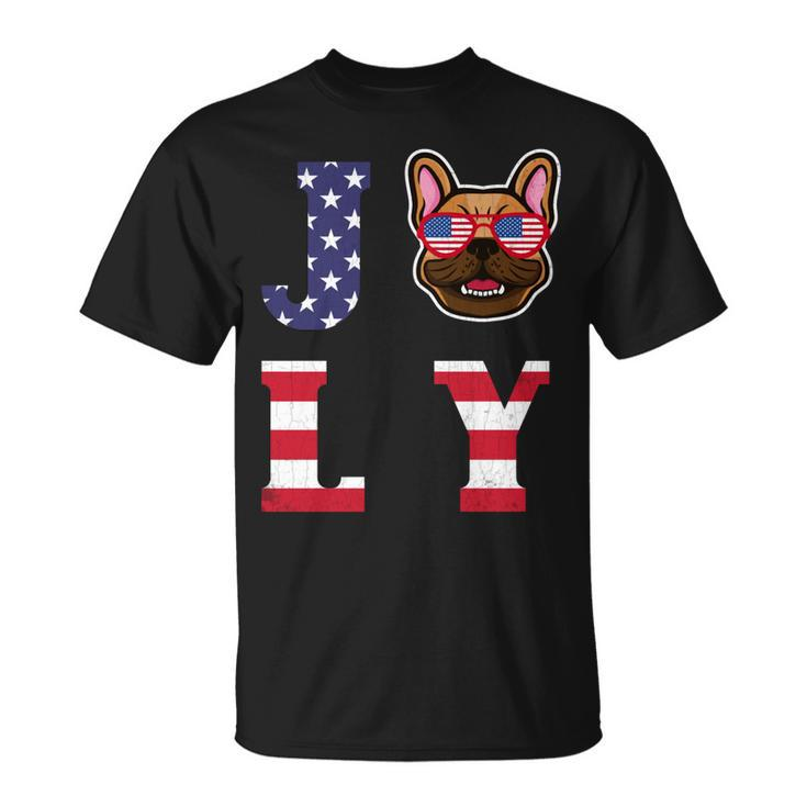 July Dog Lover Funny Usa Independence 4Th Of July Graphic   Unisex T-Shirt