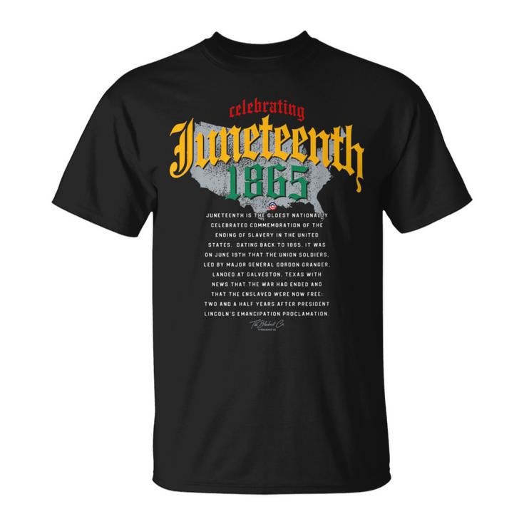 Junenth Ancestors 1865 African American Map Black History Unisex T-Shirt