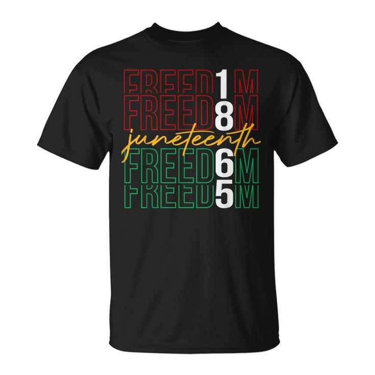 Junenth Black Freedom 1865 African American  Unisex T-Shirt
