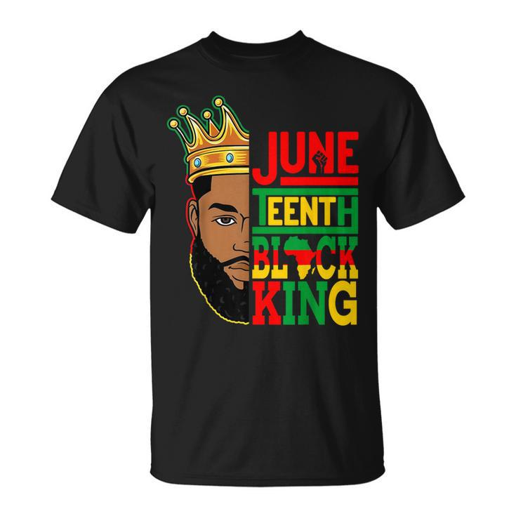 Junenth Black King Melanin Black Dad Fathers Day Men  Unisex T-Shirt