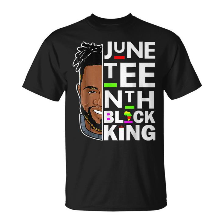Junenth Black King Melanin Father Dad Men Son Dad Da Boys  Unisex T-Shirt