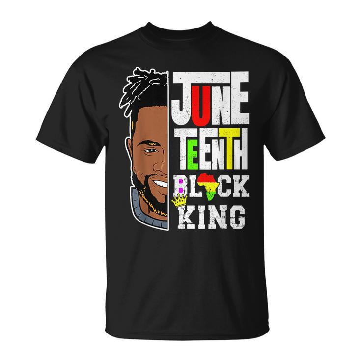 Junenth Black King Melanin Father Day Men Son Dad Boys  Unisex T-Shirt