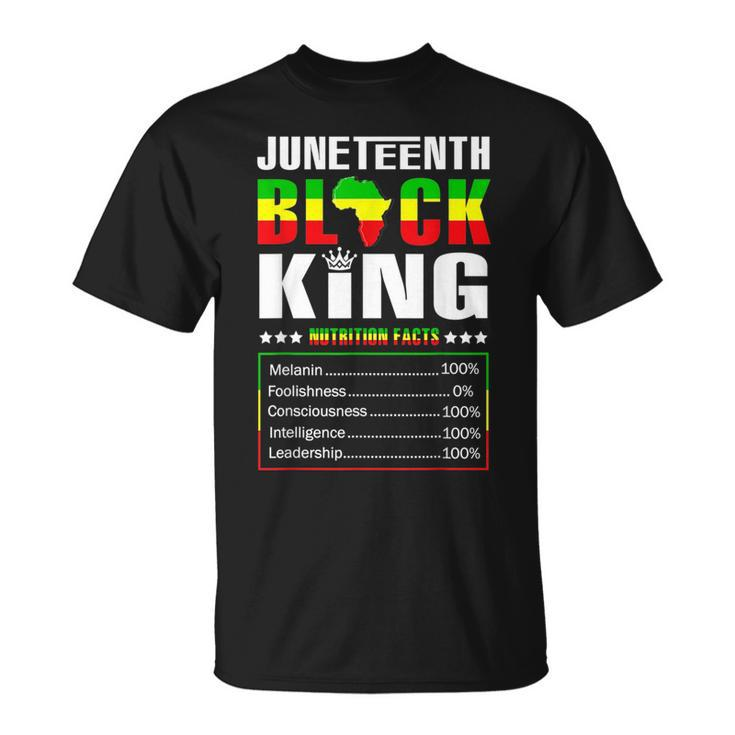 Junenth Black King Nutritional Facts Dad Boys Fathers Day  Unisex T-Shirt