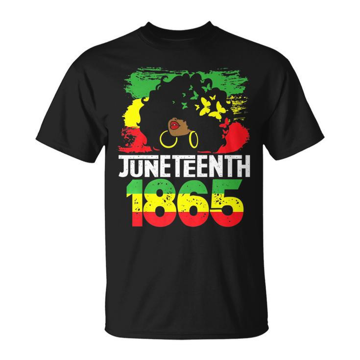 Junenth Black Woman Afro Design Unisex T-Shirt