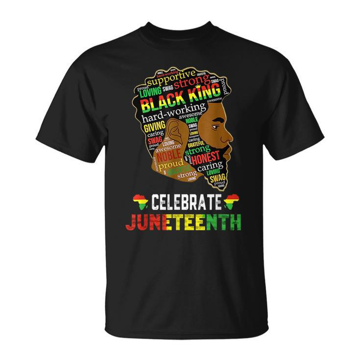 Junenth Celebrate 1865 Freedom Black King Fathers Day Men  Unisex T-Shirt