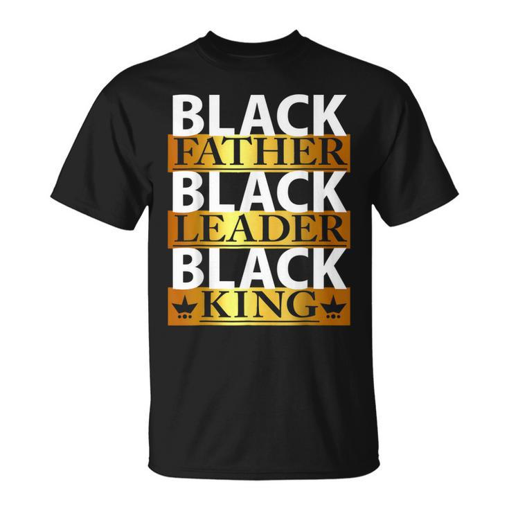 Junenth Fathers Day Black Father Black King American  Unisex T-Shirt