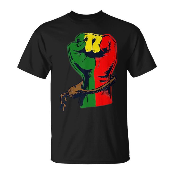 Junenth Fist Black African American Freedom Since 1865  Unisex T-Shirt