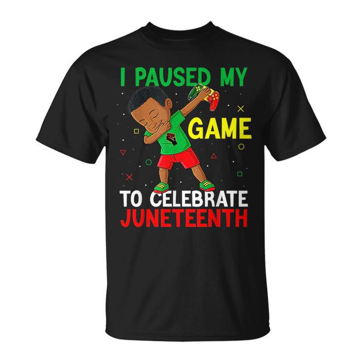 Junenth I Paused My Game To Celebrate Junenth Gaming Unisex T-Shirt