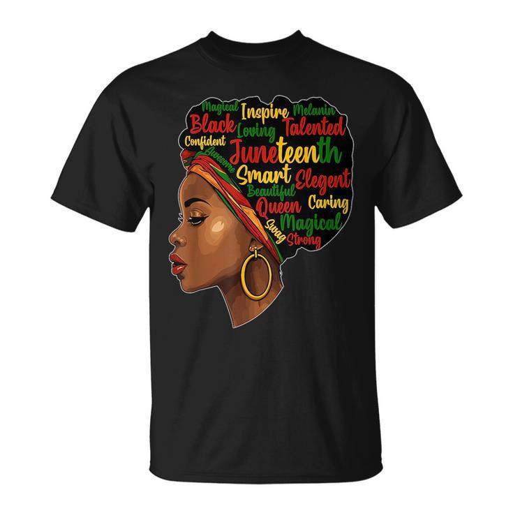 Junenth Is My Independence Day Afro Melanin Black Queen  Unisex T-Shirt