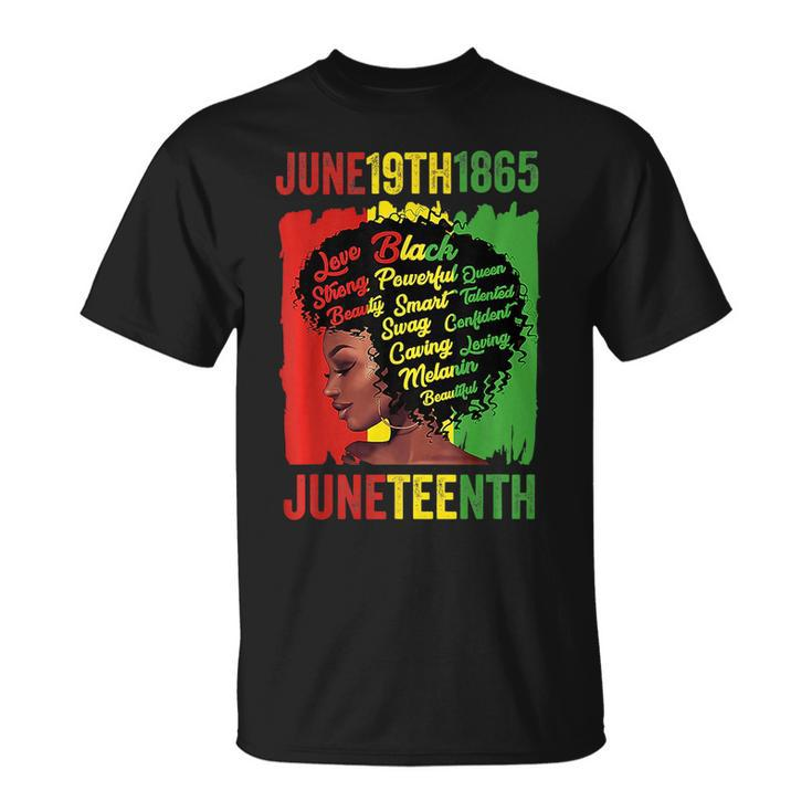 Junenth Is My Independence Day Black Queen Black Pride  Unisex T-Shirt