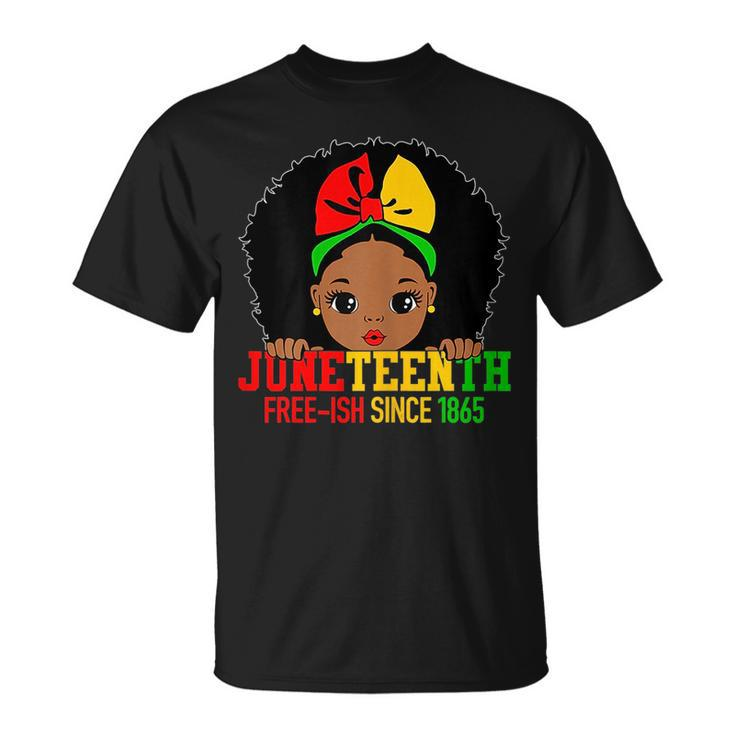 Junenth Is My Independence Day Celebrate Black Girl Kids  Unisex T-Shirt