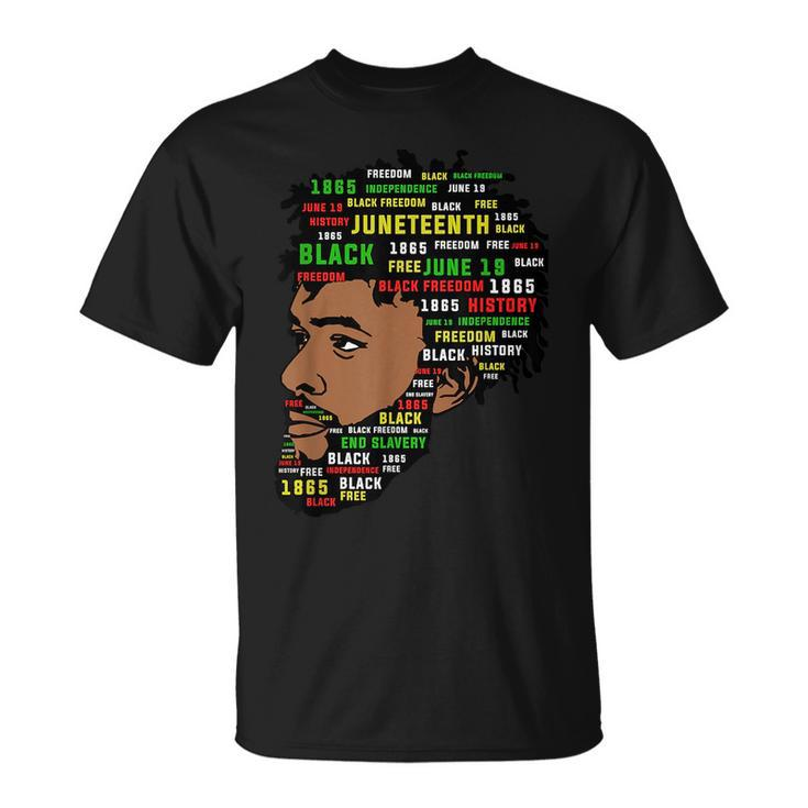 Junenth Mans Head 1865 Black Freedom Unisex T-Shirt