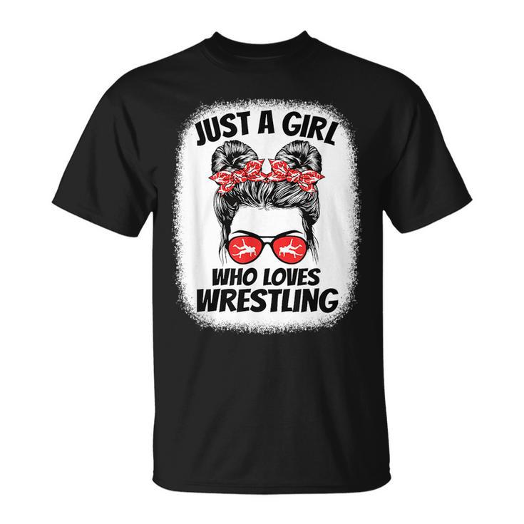 Just A Girl Who Loves Wrestling Wrestler Girls Kids  Unisex T-Shirt