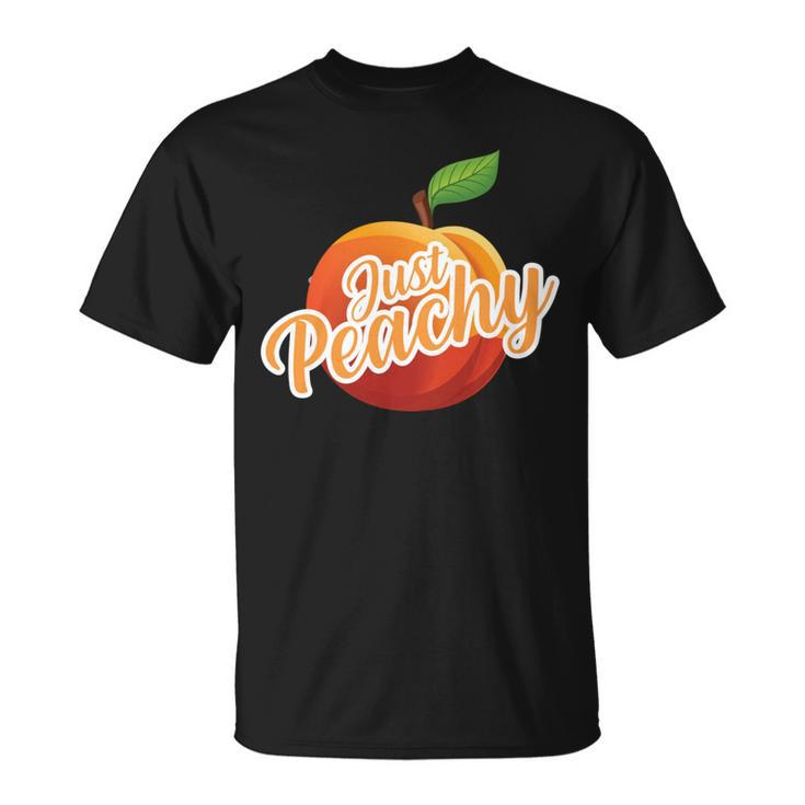 Just Peachy Summer Positive Motivational Inspirational Quote T-Shirt