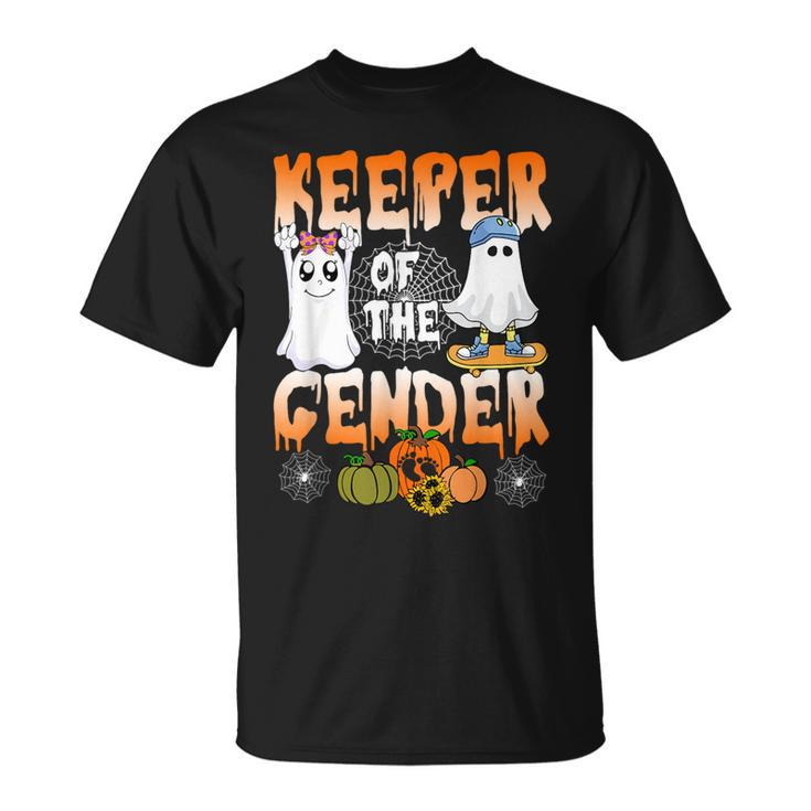 Keeper Of The Gender Halloween Ghost Pumpkin Baby T-Shirt