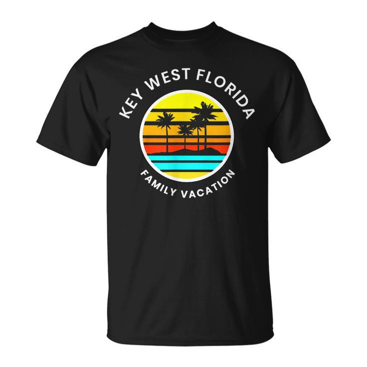 Key West Florida Family Vacation Sunset Palm Trees T-Shirt