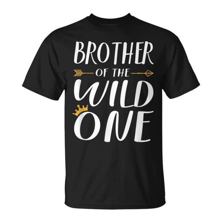 Kids Funny Brother Of The Wild One Thing 1St Birthday Funny Gifts For Brothers Unisex T-Shirt