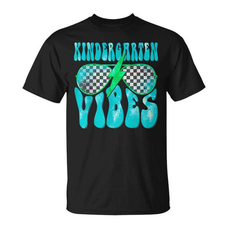 Kindergarten Vibes Kinder Crew Retro First Day Of School T-Shirt