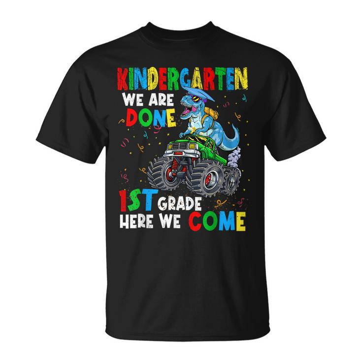 Kindergarten We Are Done Kindergarten Dinosaur Monster Truck Unisex T-Shirt