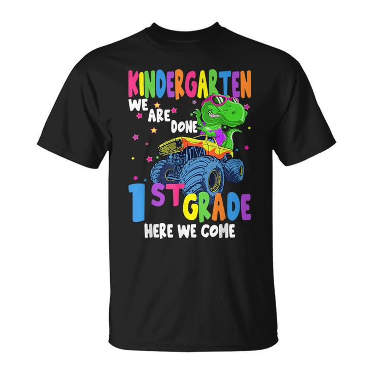 Last Day Of School Kindergarten Truck Dinosaur Graduate Gift  Unisex T-Shirt