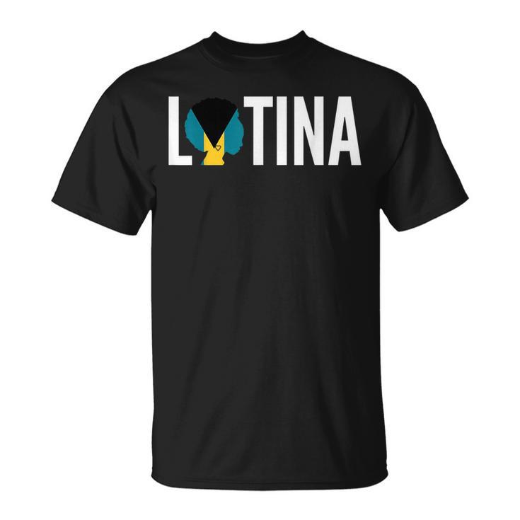 Latina Bahamian Pride Afro Pride Afro Latina Bahamas Black  Unisex T-Shirt