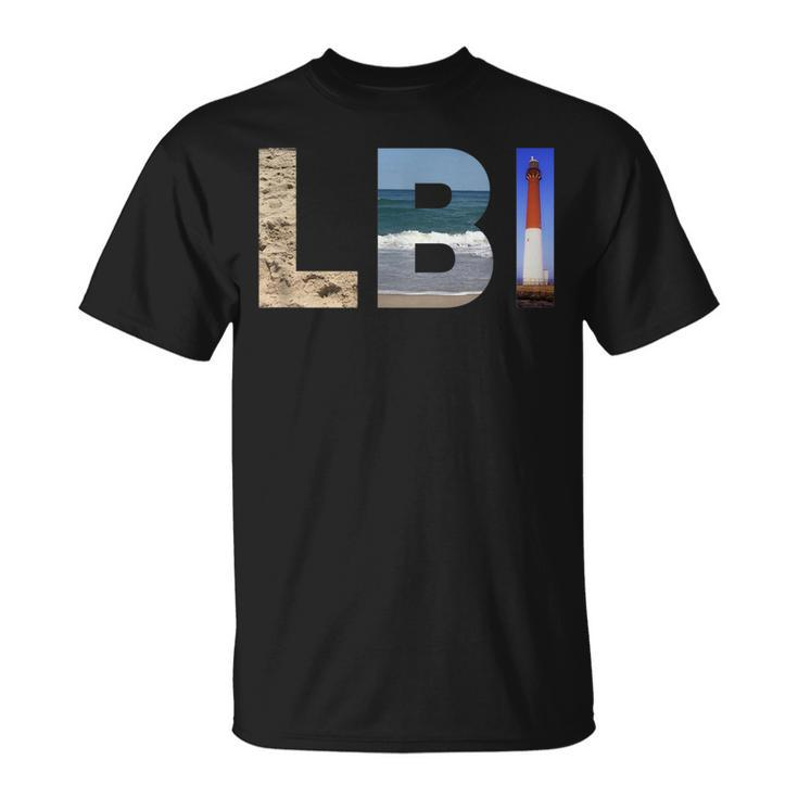 Lbi Long Beach Island Nj Photo Beach Ocean Lighthouse  Unisex T-Shirt