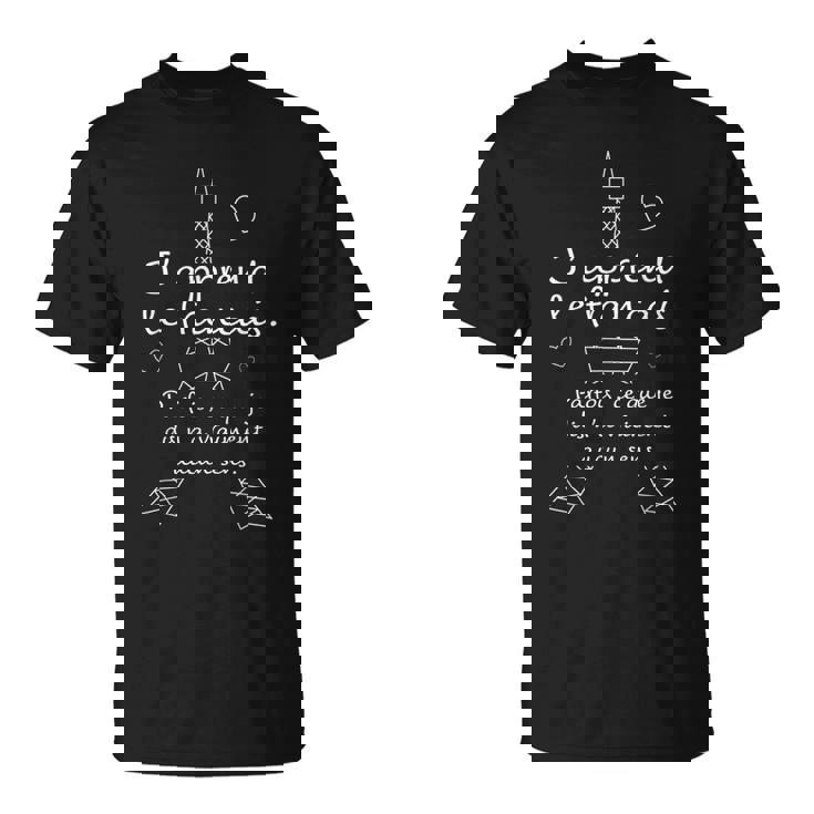 I Learn French Paris Eiffel Tower France Language Holiday T-Shirt
