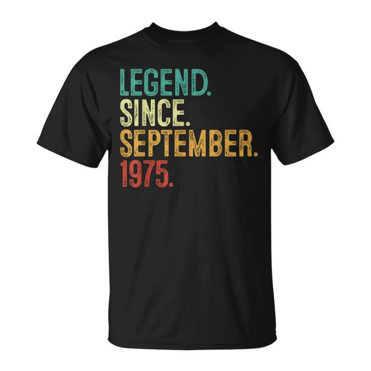 Legend Since September 1975 48Th Birthday 48 Years Old T-Shirt