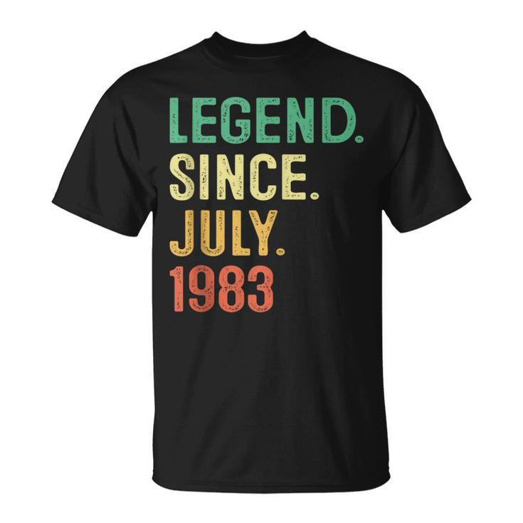 Legend Since July 1983 40Th Birthday Men Gifts 40 Years Old  40Th Birthday Funny Gifts Unisex T-Shirt