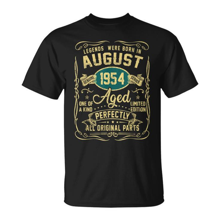 Legends Were Born In August 1954 69Th Bday 69 Year Old T-Shirt