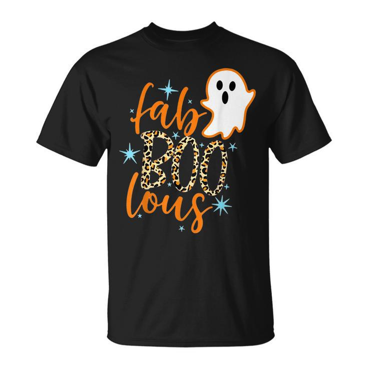 Leopard Fab Boo Lous Boo Ghost Halloween Horror Ghost Halloween  T-Shirt