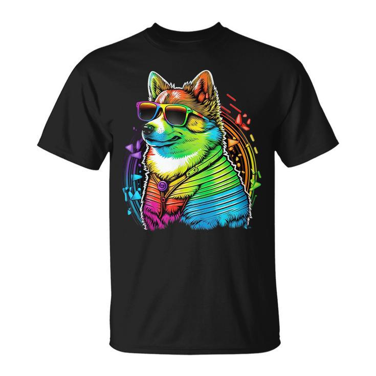 Lesbian Lgbt Gay Pride Swedish Vallhund Dog  Unisex T-Shirt