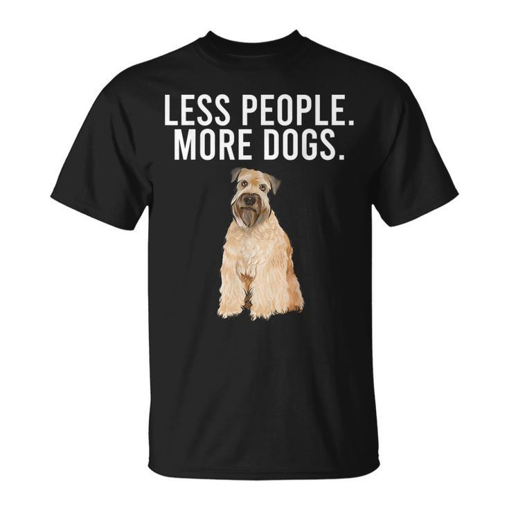 Less People More Dogs Soft Coated Wheaten Terrier T-shirt
