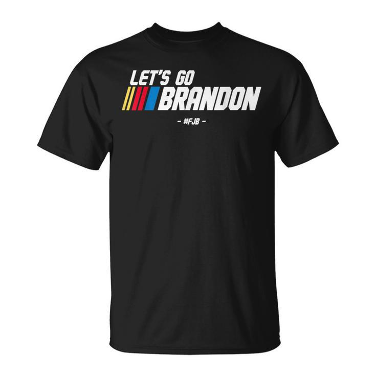 Lets Go Brandon Racing Car Us Flag Funny Gift Idea News 90S 90S Vintage Designs Funny Gifts Unisex T-Shirt