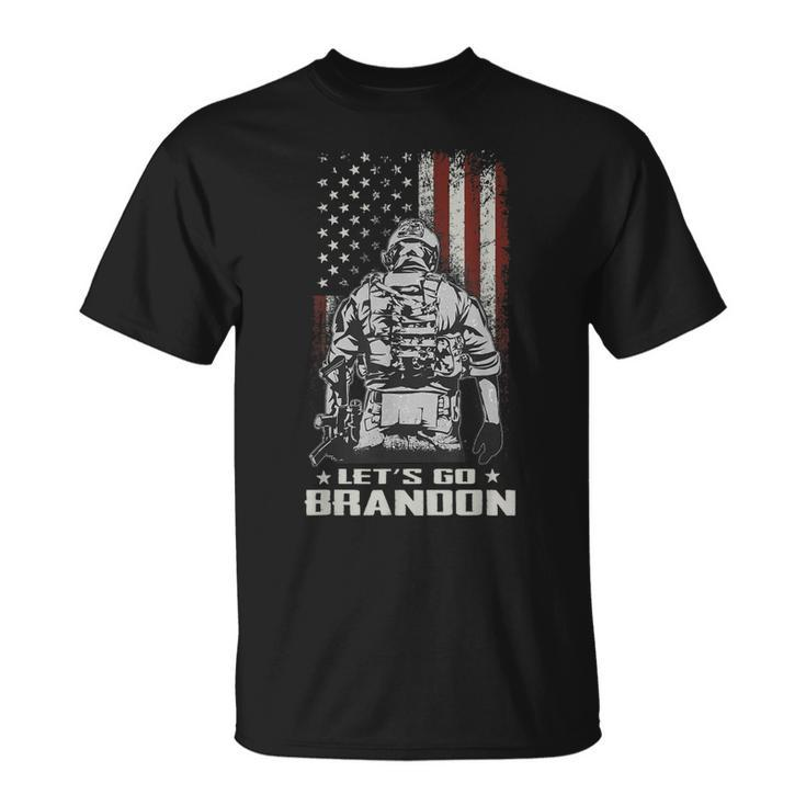 Lets Go Brandon Veteran Us Army Battle Flag Funny Gift Idea  Unisex T-Shirt