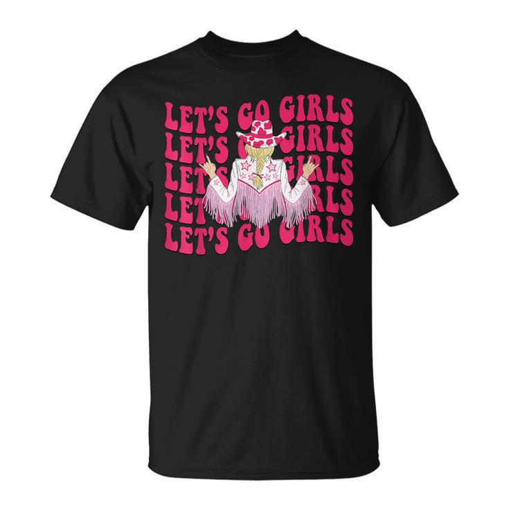 Lets Go Girls Rodeo Western Country Cowgirl Bachelorette Rodeo Funny Gifts Unisex T-Shirt