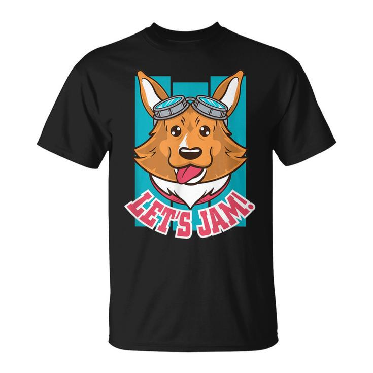 Let's Jam Corgi Dog T-Shirt
