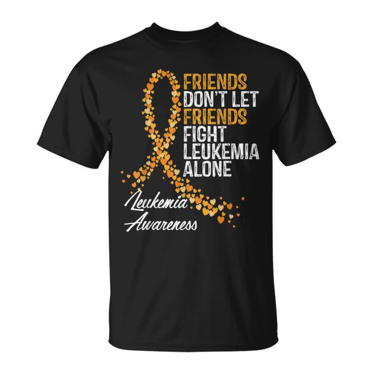 Leukemia Awareness Friends Support Blood Cancer T-Shirt