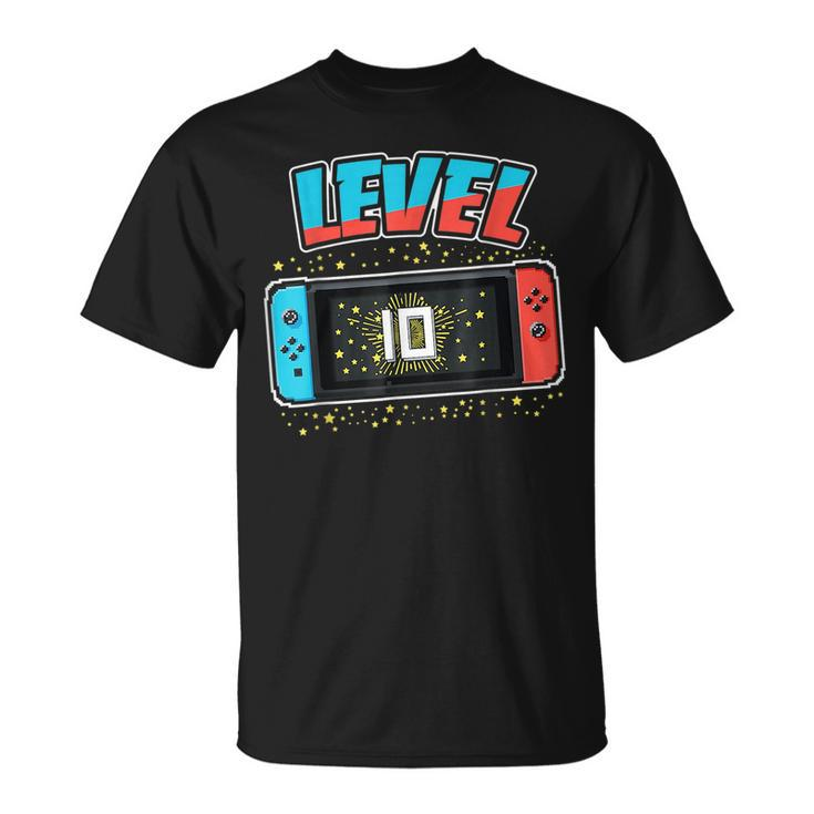Level 10 Birthday  Boy 10 Years Old Video Games Gift Unisex T-Shirt
