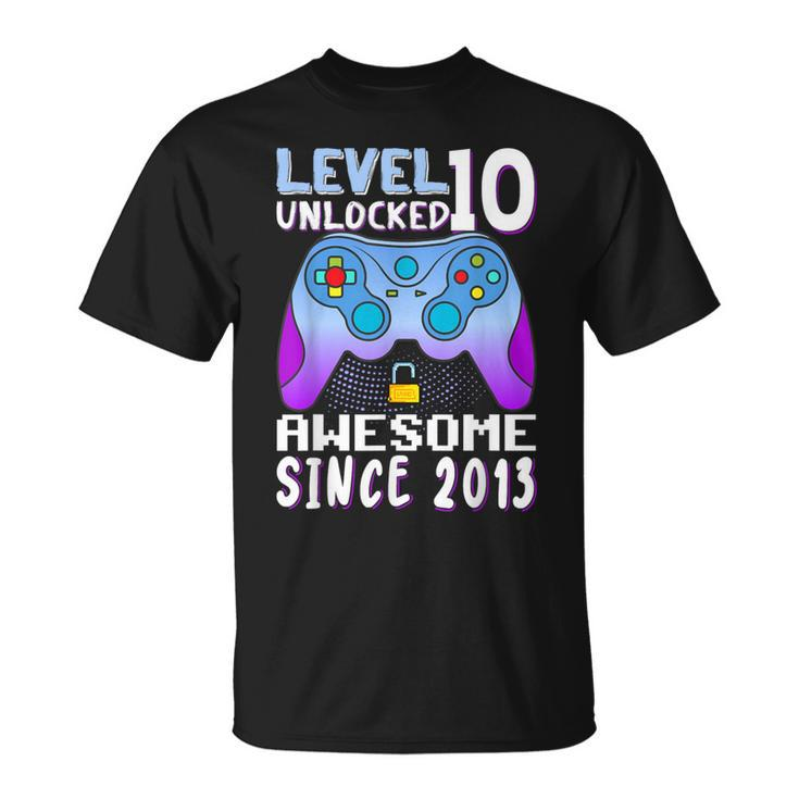 Level 10 Unlocked Awesome 2013 Video Game 10Rd Birthday Boy T-Shirt